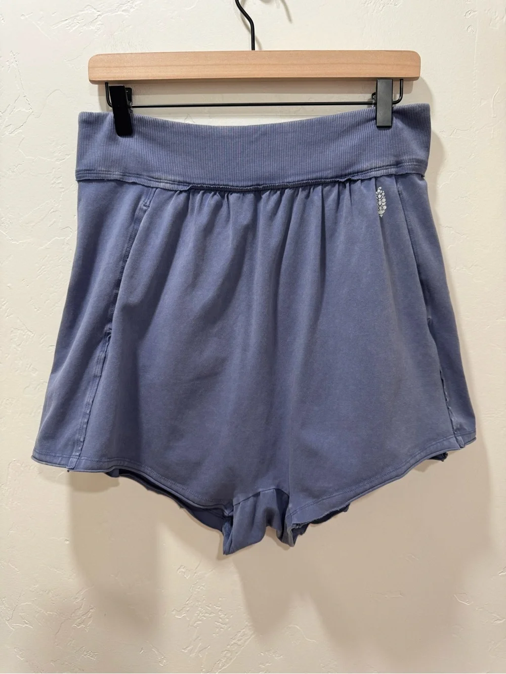 Free People Movement Hot Shot Harem Shorts Washed Blue Medium Baggy - Picture 3 of 11